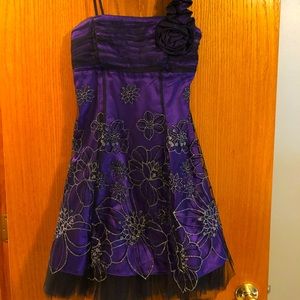 Purple/black homecoming dress